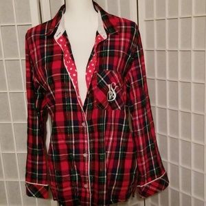 💞Victoria's Secret💞 Flannel PJ Top